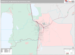 Carson City Metro Area Digital Map Premium Style